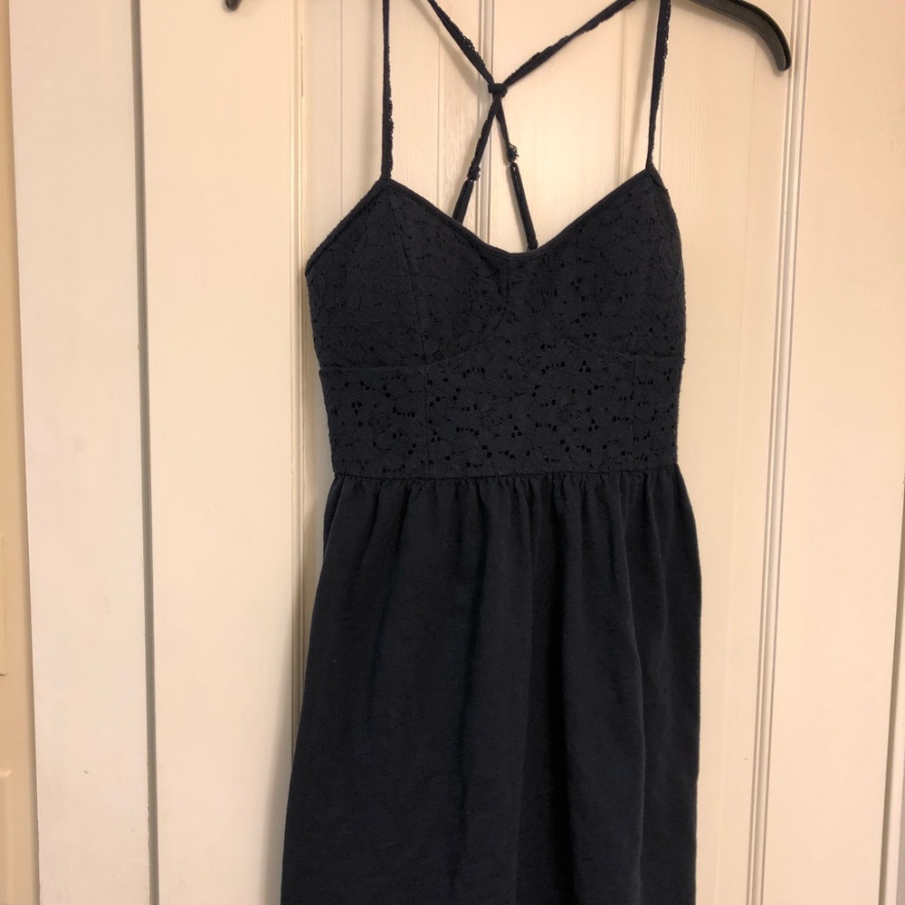 AEO strappy navy mini dress